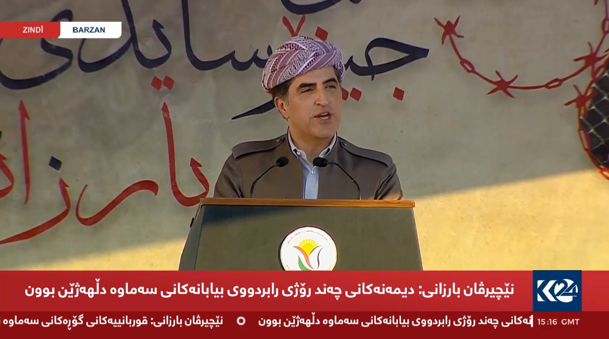 Nêçîrvan Barzanî: Çavê me li rê ya bîyabana Semawe ye